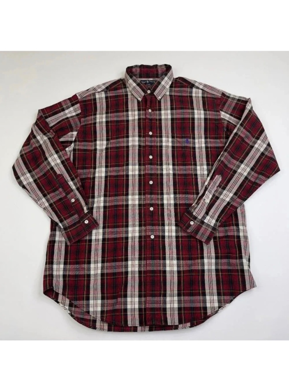 Ralph Lauren Blaire Plaid Button Down Shirt Men’s Size Large
